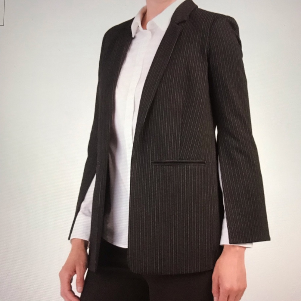 Vince Camuto Pinstripe Split Sleeves Blazer